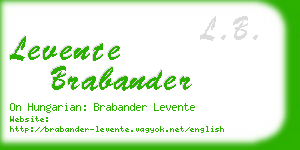 levente brabander business card